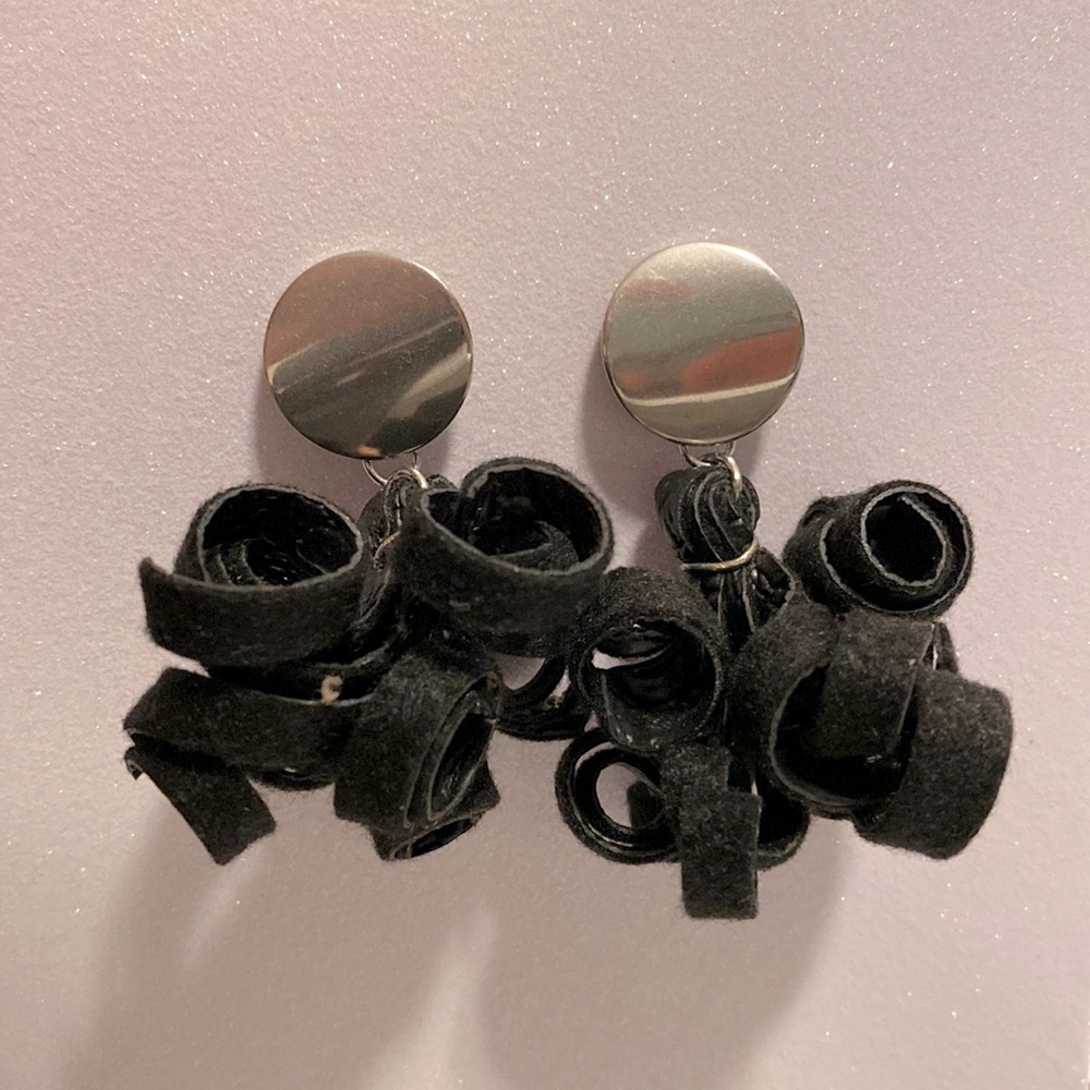 Curly Sue Button Style Earrings